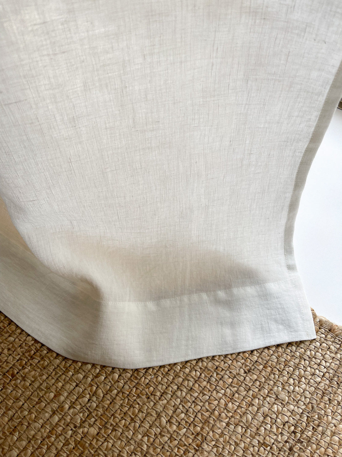 Mellantunga linnegardiner – Off White, 2-pack