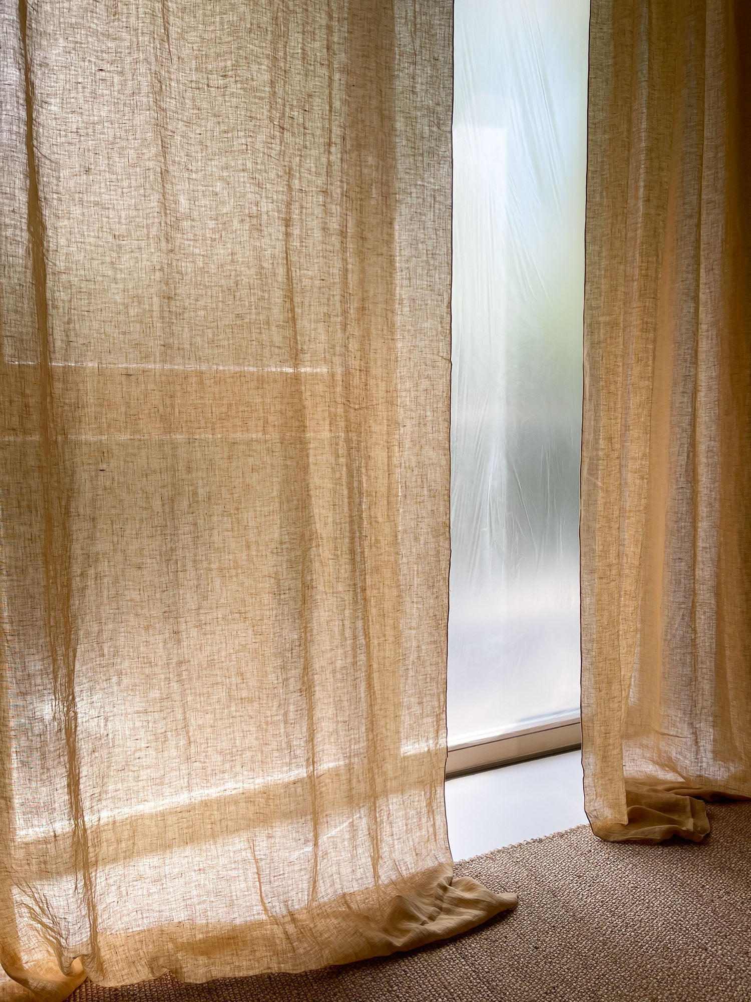 Tunna linnegardiner – Kamel, enkel panel