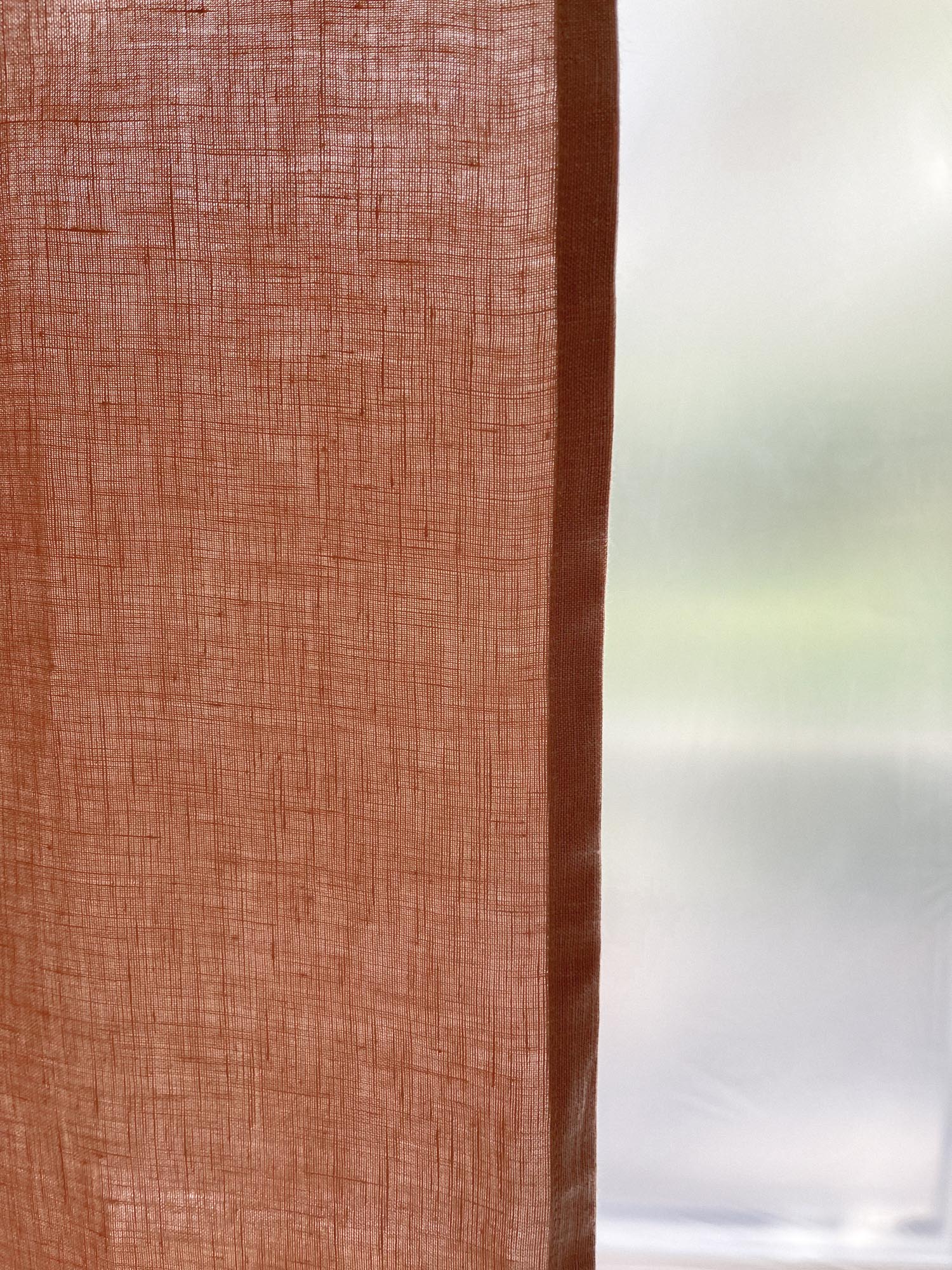 Mittelschwere Leinenvorhänge – Tan (2er-Set)