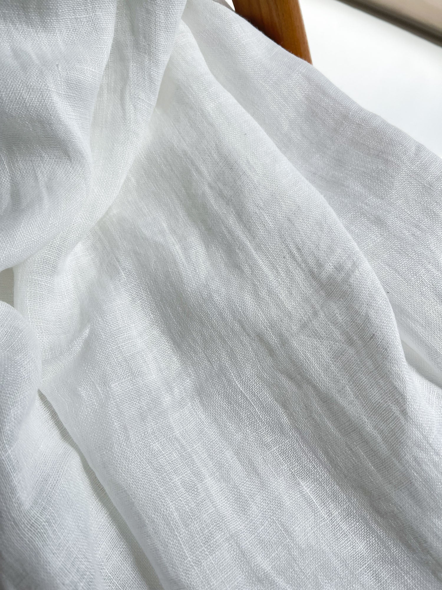 Tunna linnegardiner – Vit, enkel panel
